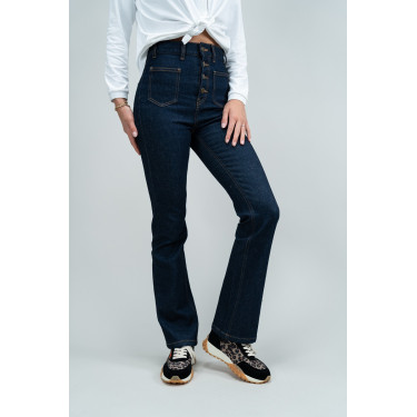 Jean Flare Harcour Juvo Jeans grezzi Blu marino
