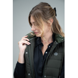 Doudoune sans manches longue Harcour Boliva Kaki