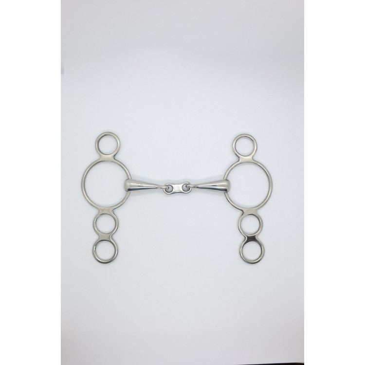 Mors Pessoa 3 anelli doppia rottura connessone piatta 18 mm Harcour Mors Pessoa 3 anelli doppia rottura connessone piatta 18 mm Harcour