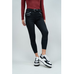Pantaloni in pile da equitazione Harcour Jaipur Nero