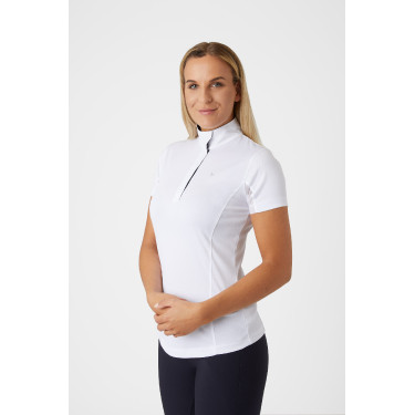 Polo a maniche corte da donna Blaire Horze Crescendo Bianco / blu navy