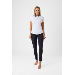 Polo a maniche corte da donna Blaire Horze Crescendo Bianco / blu navy