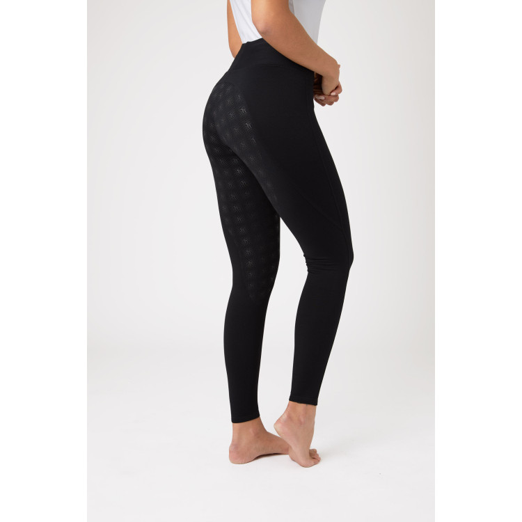 Leggings da equitazione con fondo in silicone effetto pelle Horze Juliet Leggings da equitazione con fondo in silicone effetto pelle Horze Juliet