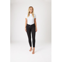 Pantaloni Horze Grand Prix a fondo pelle donna Nero