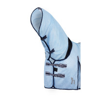 Camicia anti-mosche Freja Horze con copricollo Azzurro chiaro Blu