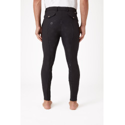 Pantaloni da equitazione uomo Horze Grand Prix con grip in silicone integrale Nero Pantaloni da equitazione uomo Horze Grand Prix con grip in silicone integrale Nero