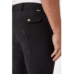 Pantaloni da equitazione uomo Horze Grand Prix con grip in silicone integrale Nero Pantaloni da equitazione uomo Horze Grand Prix con grip in silicone integrale Nero