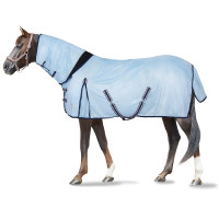 Camicia anti-mosche Freja Horze con copricollo Azzurro chiaro Blu