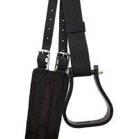 Tappetino da equitazione a pelo PU scamosciato Horze Nero / grigio Tappetino da equitazione a pelo PU scamosciato Horze Nero / grigio