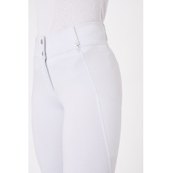 Pantaloni con grip integrale per tutte le stagioni Horze Mira Bianco / blu turchese