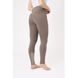 Pantaloni con grip integrale per tutte le stagioni Horze Mira Marrone morel