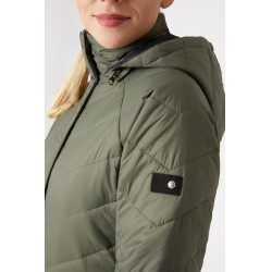 Piumino Aurora Horze da donna con gonna amovibile Coleottero verde Piumino Aurora Horze da donna con gonna amovibile Coleottero verde