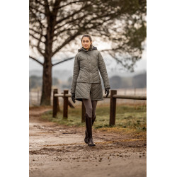 Piumino Aurora Horze da donna con gonna amovibile Coleottero verde Piumino Aurora Horze da donna con gonna amovibile Coleottero verde