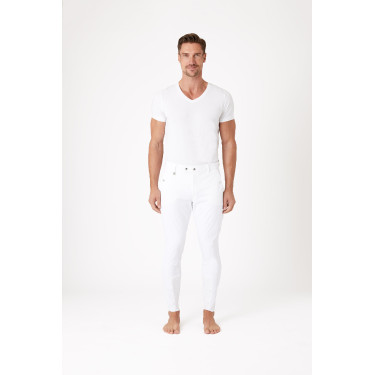 Pantaloni con grip in silicone Horze Grand Prix da uomo Bianco Pantaloni con grip in silicone Horze Grand Prix da uomo Bianco