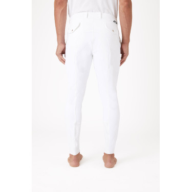 Pantaloni con grip in silicone Horze Grand Prix da uomo Bianco Pantaloni con grip in silicone Horze Grand Prix da uomo Bianco