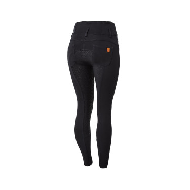 Pantaloni da equitazione a vita alta Tara con grip in silicone a fondo intero da donna Horze Nero Pantaloni da equitazione a vita alta Tara con grip in silicone a fondo intero da donna Horze Nero