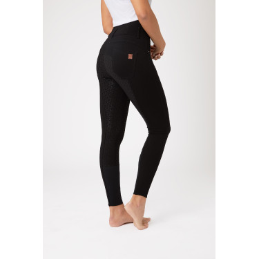 Pantaloni da equitazione a vita alta Tara con grip in silicone a fondo intero da donna Horze Nero Pantaloni da equitazione a vita alta Tara con grip in silicone a fondo intero da donna Horze Nero