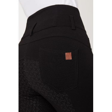 Pantaloni da equitazione a vita alta Tara con grip in silicone a fondo intero da donna Horze Nero Pantaloni da equitazione a vita alta Tara con grip in silicone a fondo intero da donna Horze Nero