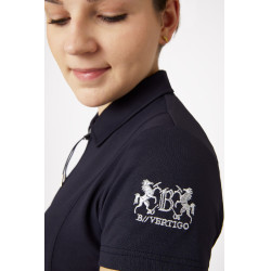 Polo da concorso a maniche corte con colletto Claudine da donna B Vertigo Blu navy scuro Polo da concorso a maniche corte con colletto Claudine da donna B Vertigo Blu navy scuro