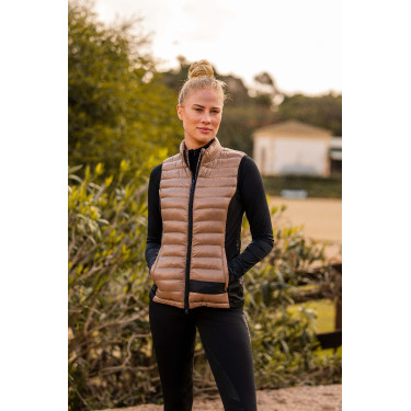 Gilet da equitazione ultraleggero senza maniche B Vertigo Sia da donna Biscotto allo zenzero Beige