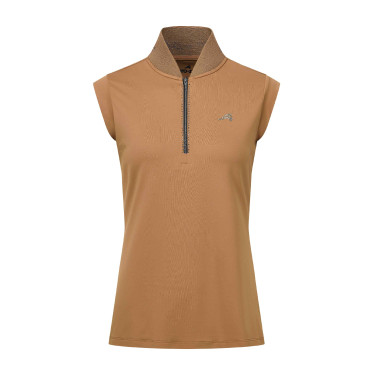 Top Euro-Star Ramona senza maniche Seppia Marrone