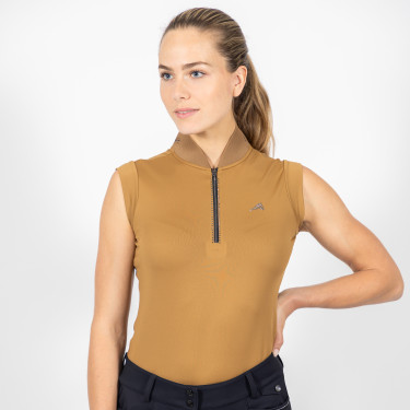 Top Euro-Star Ramona senza maniche Seppia Marrone