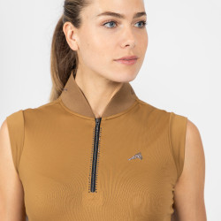 Top Euro-Star Ramona senza maniche Seppia Marrone