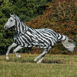 Coperta anti-mosche Bucas Buzz-Off Zebra Full Neck