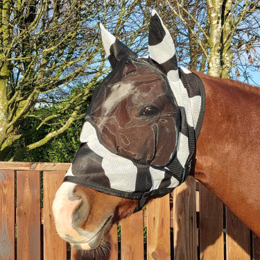 Maschera anti-mosche Bucas Buzz-Off Deluxe Zebra con orecchie
