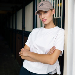 T-shirt in tessuto tecnico Euro-Star Simona Avorio Beige T-shirt in tessuto tecnico Euro-Star Simona Avorio Beige