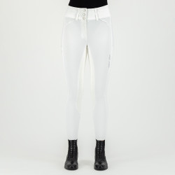 Pantaloni da equitazione Euro-Star Aurelia Competition Grip Connect Full Bianco