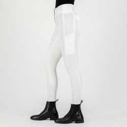 Pantaloni da equitazione Euro-Star Aurelia Competition Grip Connect Full Bianco