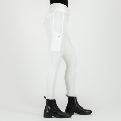 Pantaloni da equitazione Euro-Star Aurelia Competition Grip Connect Full Bianco
