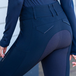 Pantaloni da equitazione Euro-Star Aurelia Grip Connect Full Notte Blu marino