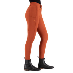 Pantaloni da equitazione Euro-Star Empressive FullGrip Cinabro scuro Arancione