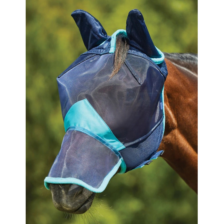 Maschera anti-mosche Weatherbeeta ComFiTec Deluxe Fine Mesh con orecchie e naso Maschera anti-mosche Weatherbeeta ComFiTec Deluxe Fine Mesh con orecchie e naso