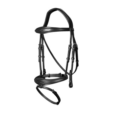 Briglia Capezzina Combinata Anatomica Dy'on Collezione New English Nero