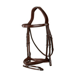 Briglia Capezzina Combinata Dy'on Collezione New English Marrone