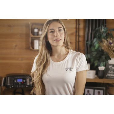 T-shirt Tecty Pénélope maniche corte Ecrù Bianco