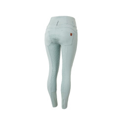 Pantaloni da equitazione a vita alta Tara con grip in silicone a fondo intero da donna Horze Grigio acqua Blu