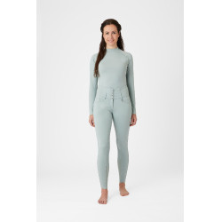 Pantaloni da equitazione a vita alta Tara con grip in silicone a fondo intero da donna Horze Grigio acqua Blu