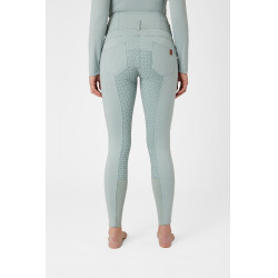 Pantaloni da equitazione a vita alta Tara con grip in silicone a fondo intero da donna Horze Grigio acqua Blu