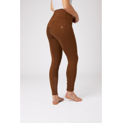 Pantaloni da equitazione a vita alta Tara con grip in silicone a fondo intero da donna Horze Marrone scuro Pantaloni da equitazione a vita alta Tara con grip in silicone a fondo intero da donna Horze Marrone scuro