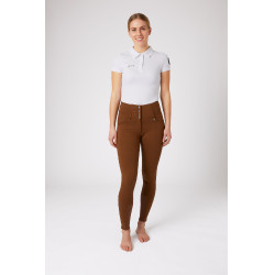 Pantaloni da equitazione a vita alta Tara con grip in silicone a fondo intero da donna Horze Marrone scuro Pantaloni da equitazione a vita alta Tara con grip in silicone a fondo intero da donna Horze Marrone scuro