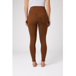 Pantaloni da equitazione a vita alta Tara con grip in silicone a fondo intero da donna Horze Marrone scuro Pantaloni da equitazione a vita alta Tara con grip in silicone a fondo intero da donna Horze Marrone scuro