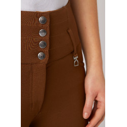 Pantaloni da equitazione a vita alta Tara con grip in silicone a fondo intero da donna Horze Marrone scuro Pantaloni da equitazione a vita alta Tara con grip in silicone a fondo intero da donna Horze Marrone scuro