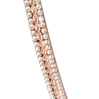 Fronte Horze Nancy Cristal con frontalino linea Horze Nero / oro rosa Fronte Horze Nancy Cristal con frontalino linea Horze Nero / oro rosa