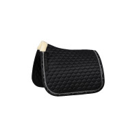 Sottosella da dressage Horze Claremont con pelliccia sintetica Horze Nero
