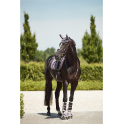 Stinchiere protettive chiuse con pelliccia sintetica Horze Ghent Uvetta royal Viola