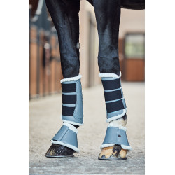 Campanelle con pelliccia sintetica Horze Ghent Blu artico